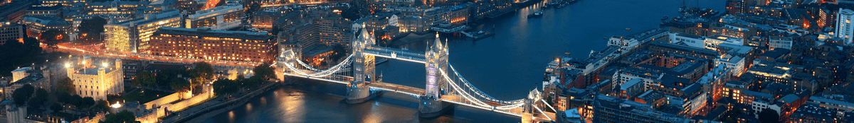 London: the Thames and Tower Bridge at dusk